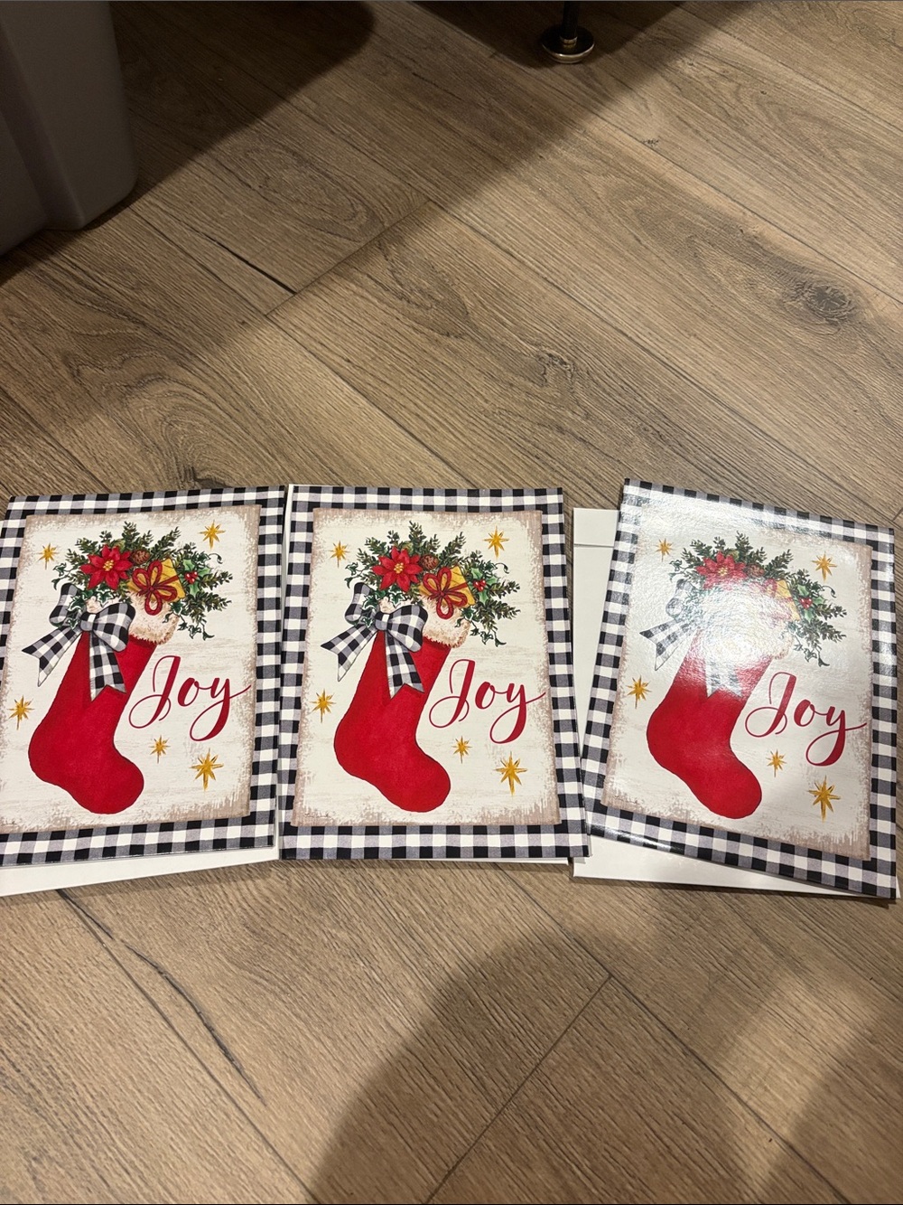 Holiday Joy Red Stocking Plaque - Festive Home Holiday Decor-3